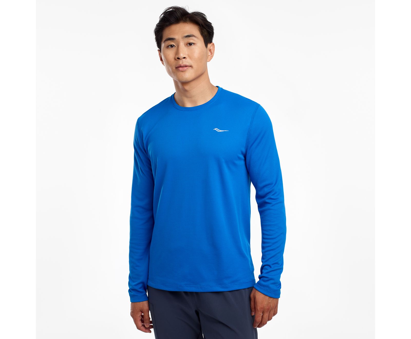 Férfi Saucony Stopwatch Long Sleeve Ingek Kék | HU 965PJJ